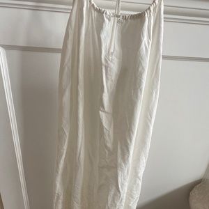 Zara White Halter Floral Dress (Size M)